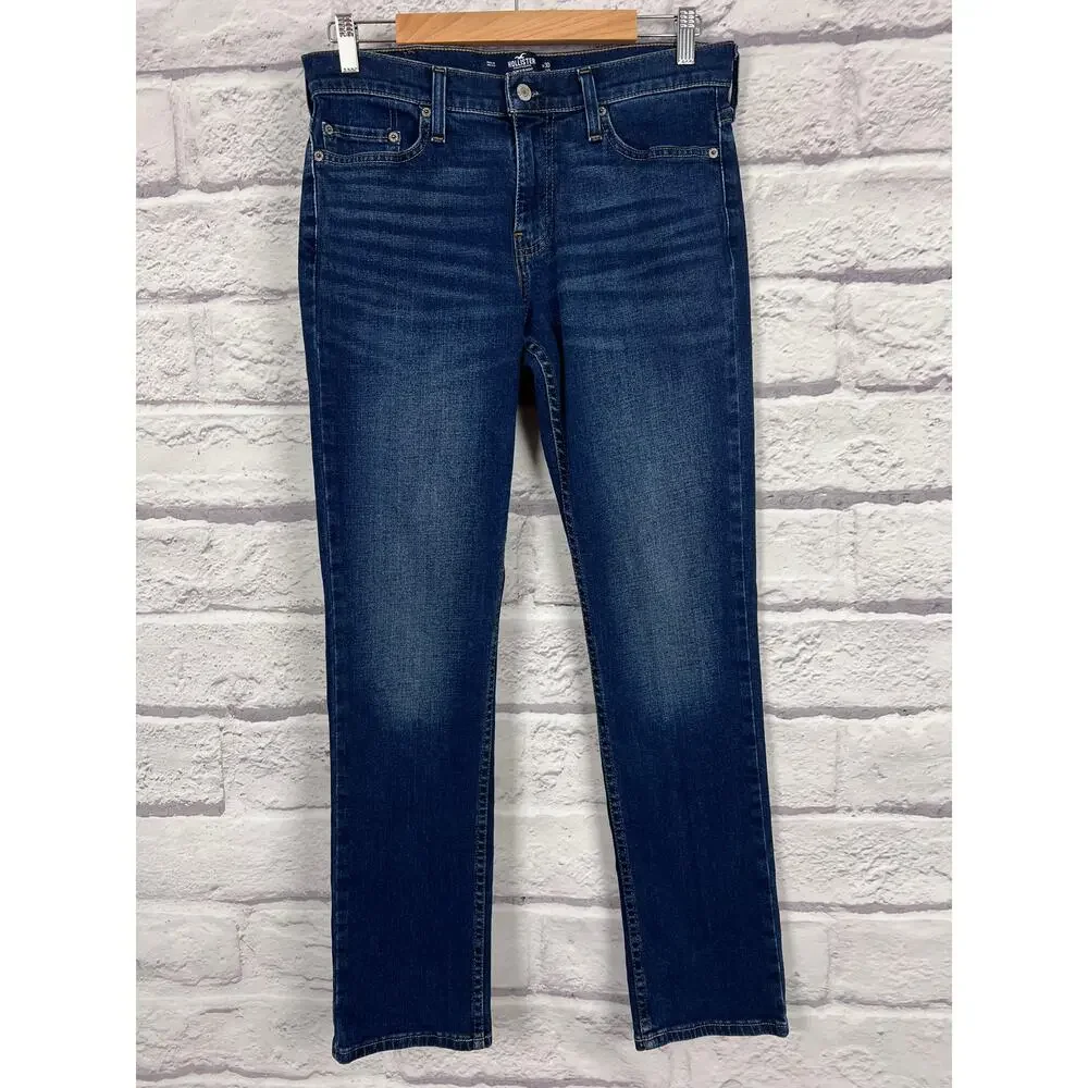 Hollister Mens 30x32 Y2K Skater Grunge Streetwear Epic Flex‎ Slim Straight Jeans